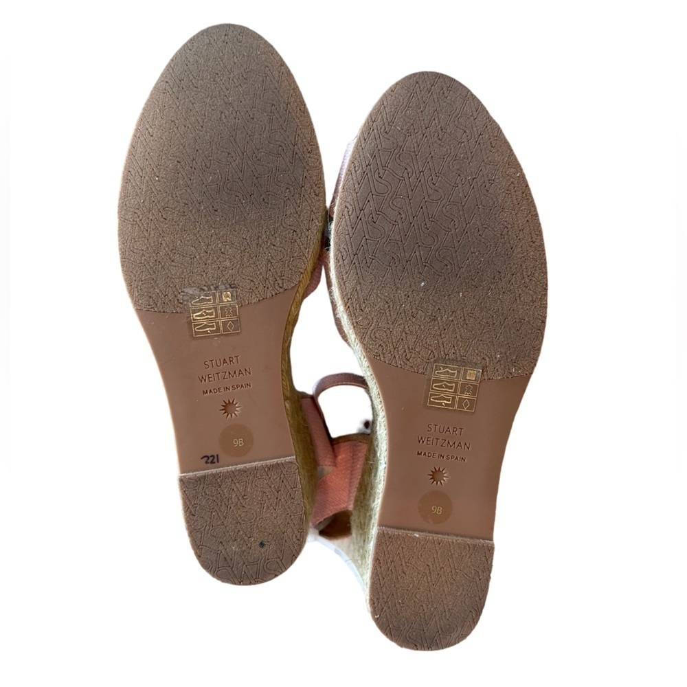 NEW Stuart Weitzman Mirela Espadrille Wedge Sandals | Pink | Summer/Vacation - Picture 7 of 7